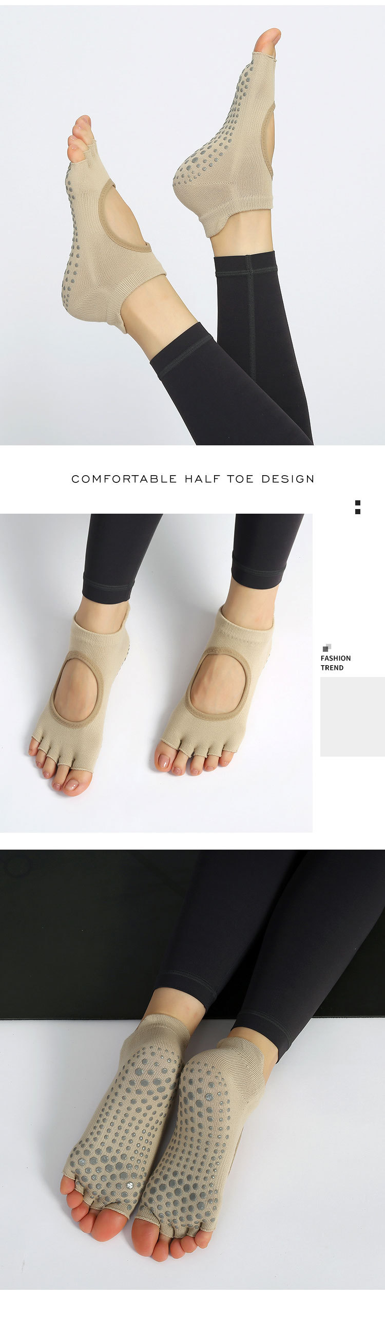 瑜伽袜子夏季防滑袜女夏天普拉提袜五指袜分指运动室内运动袜详情30