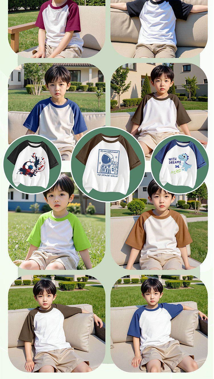 2025男童夏季短袖印花T恤童装新款儿童帅气中大童宽松卡通上衣潮详情3