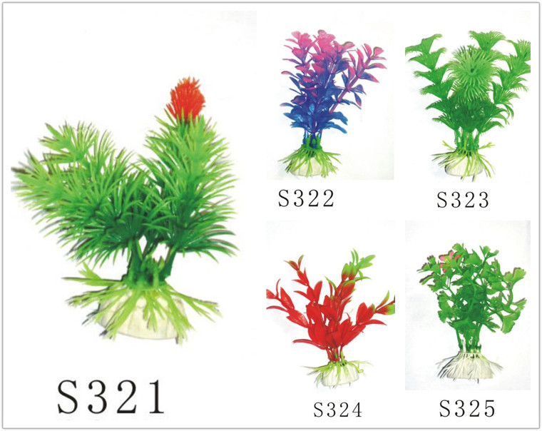 批发仿真塑料小号水草 水族箱装饰塑料草 宝杰外贸出口塑料小草详情28