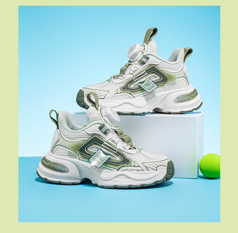 哈比熊网面春季款男童纽扣鞋女童双网运动鞋橡胶底跑步鞋一件代发详情14