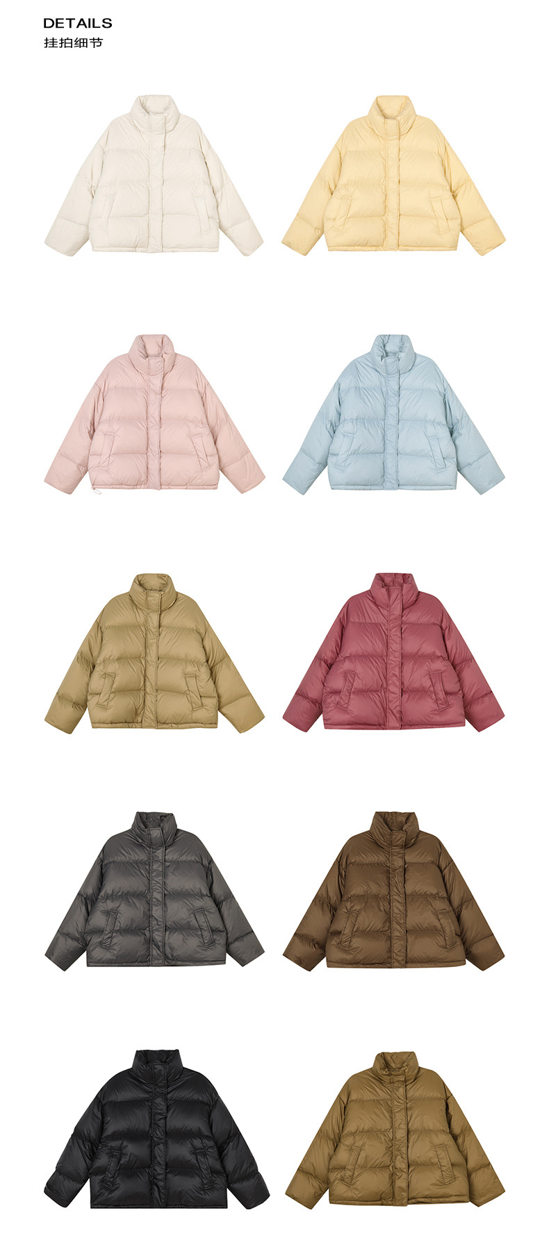 TG90% White duck down thickened down jacket for Women 2021 Winter New stand-up Collar Coat 15580(same style as 13519) pic 65