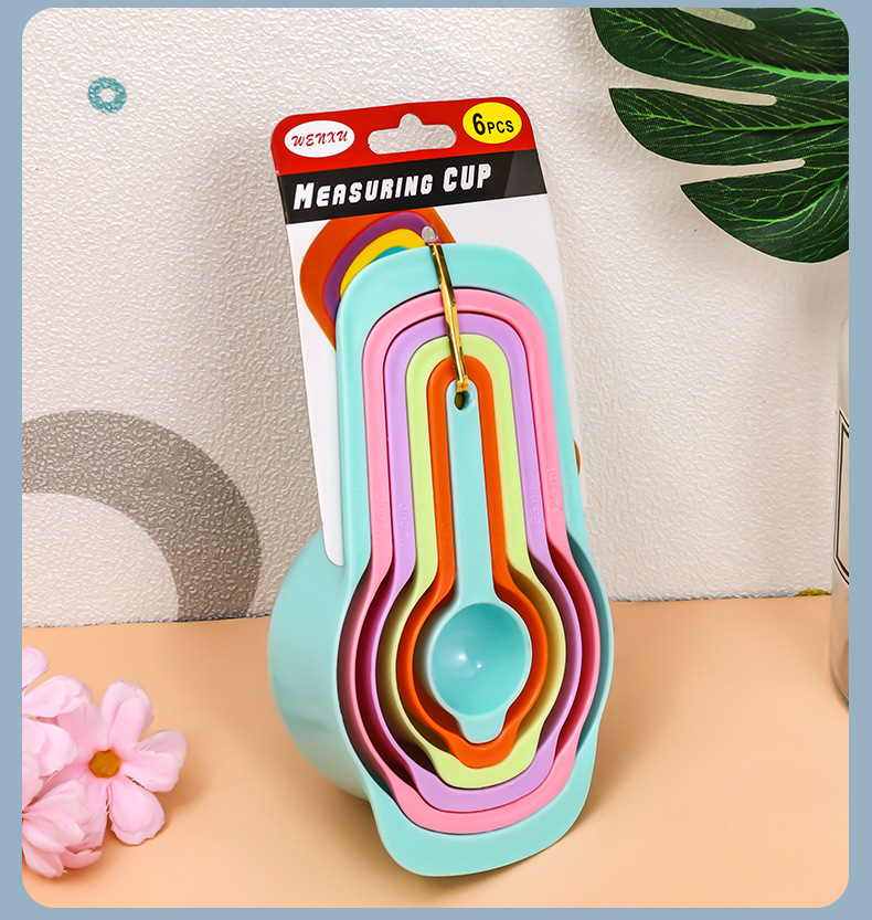 Shangdong 6-piece color measuring spoon set, thickened measuring spoon, baking tools, seasoning spoon, coffee spoon, double-scale spoon pic 6