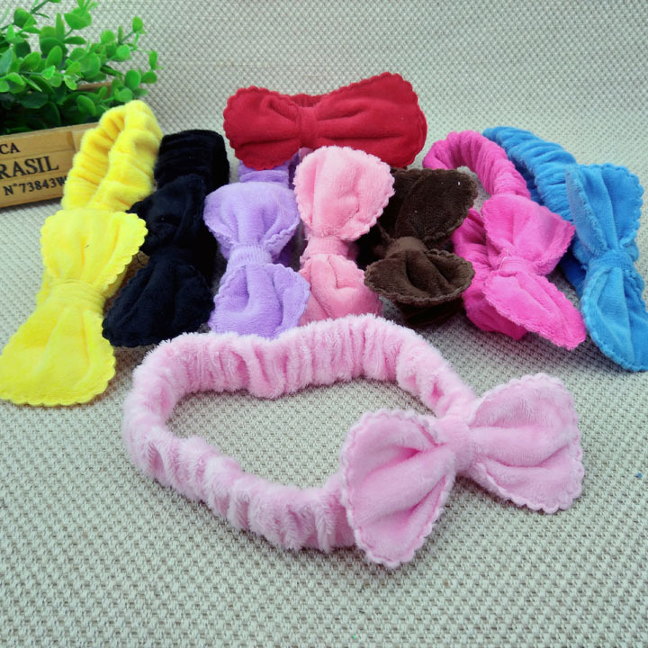 A3626 solid-color rabbit ear velvet hair tie, hair band, hair accessory and headwear are available for wholesale at 2-yuan store in Yiwu pic 9