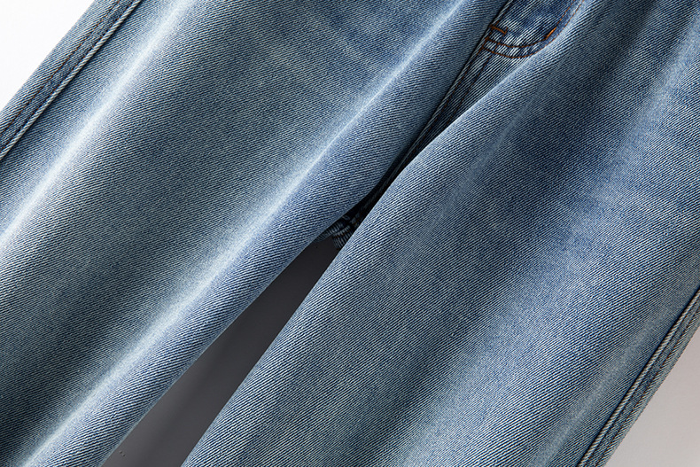 High-waisted straight-leg jeans for women, Spring 2023 new style, loose, slimming, drape, retro and nostalgic, floor-length wide-leg pants pic 41