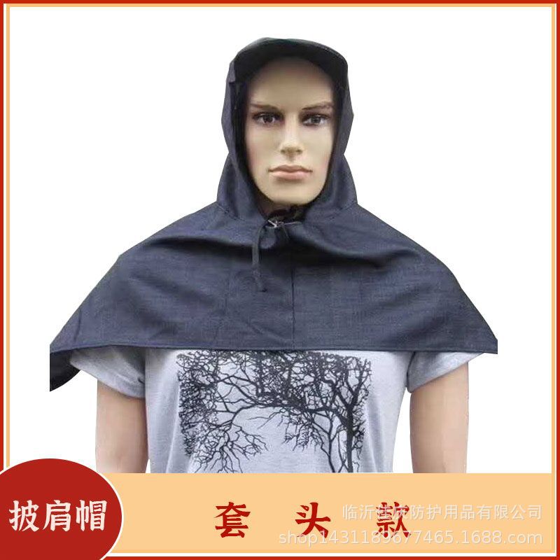 Wholesale of lace-up sun hats, head protectors, construction site labor protection, drawstring head protectors, and denim shawl hats from the manufacturer pic 2