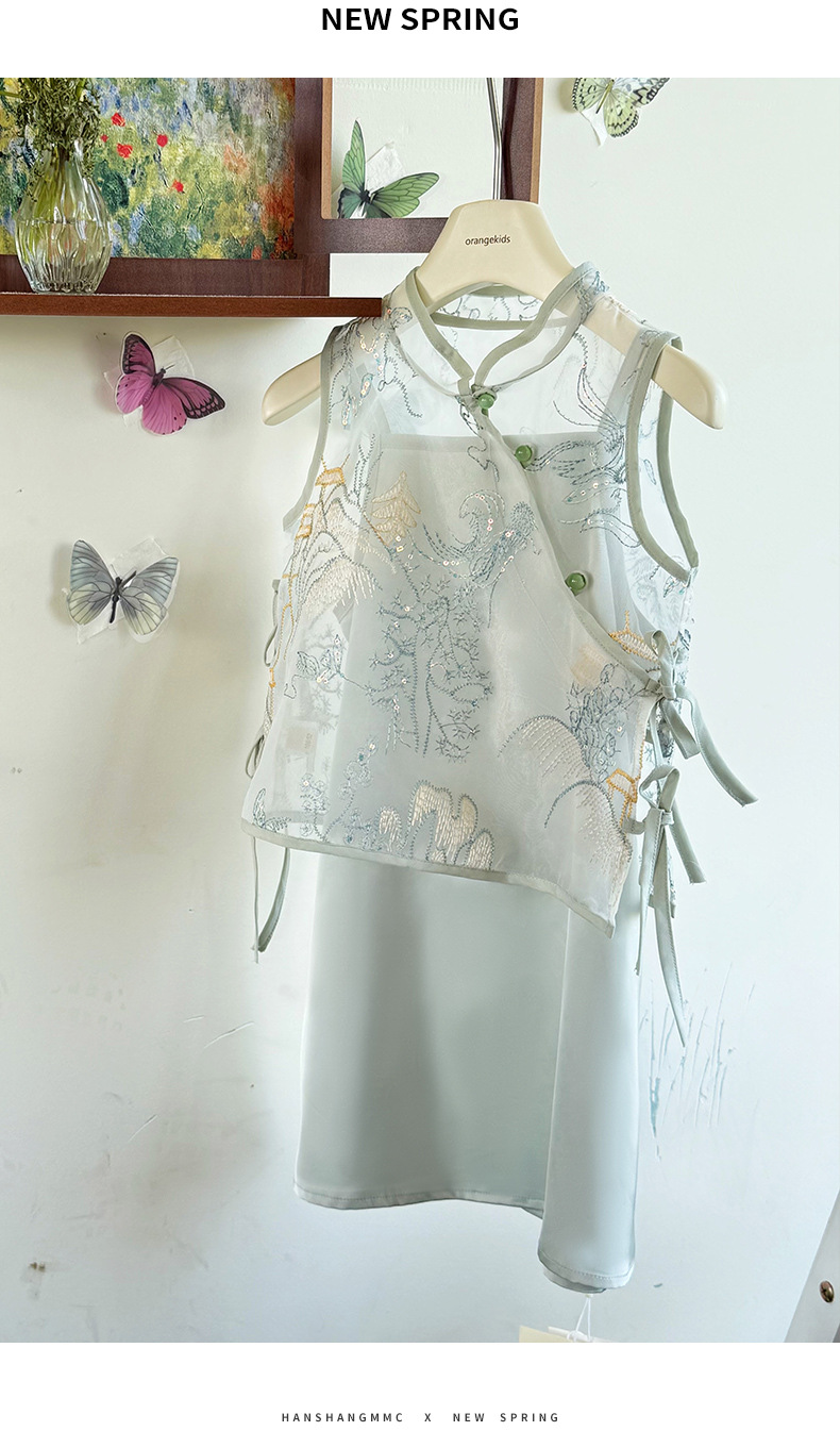 国潮汉服女童夏装2025新款洋气儿童中式套装女孩夏季国风旗袍连衣裙详情20