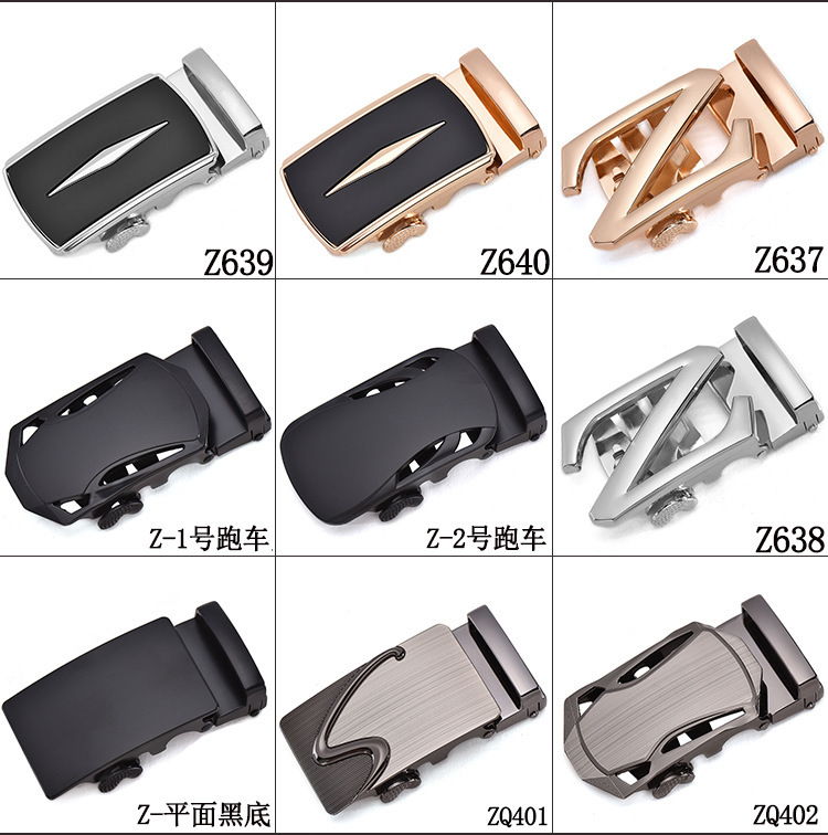 Factory direct supply belt buckle, 4.0 width, can be ingot into LOGO zinc alloy waist head, spring buckle, automatic QQ head pic 8