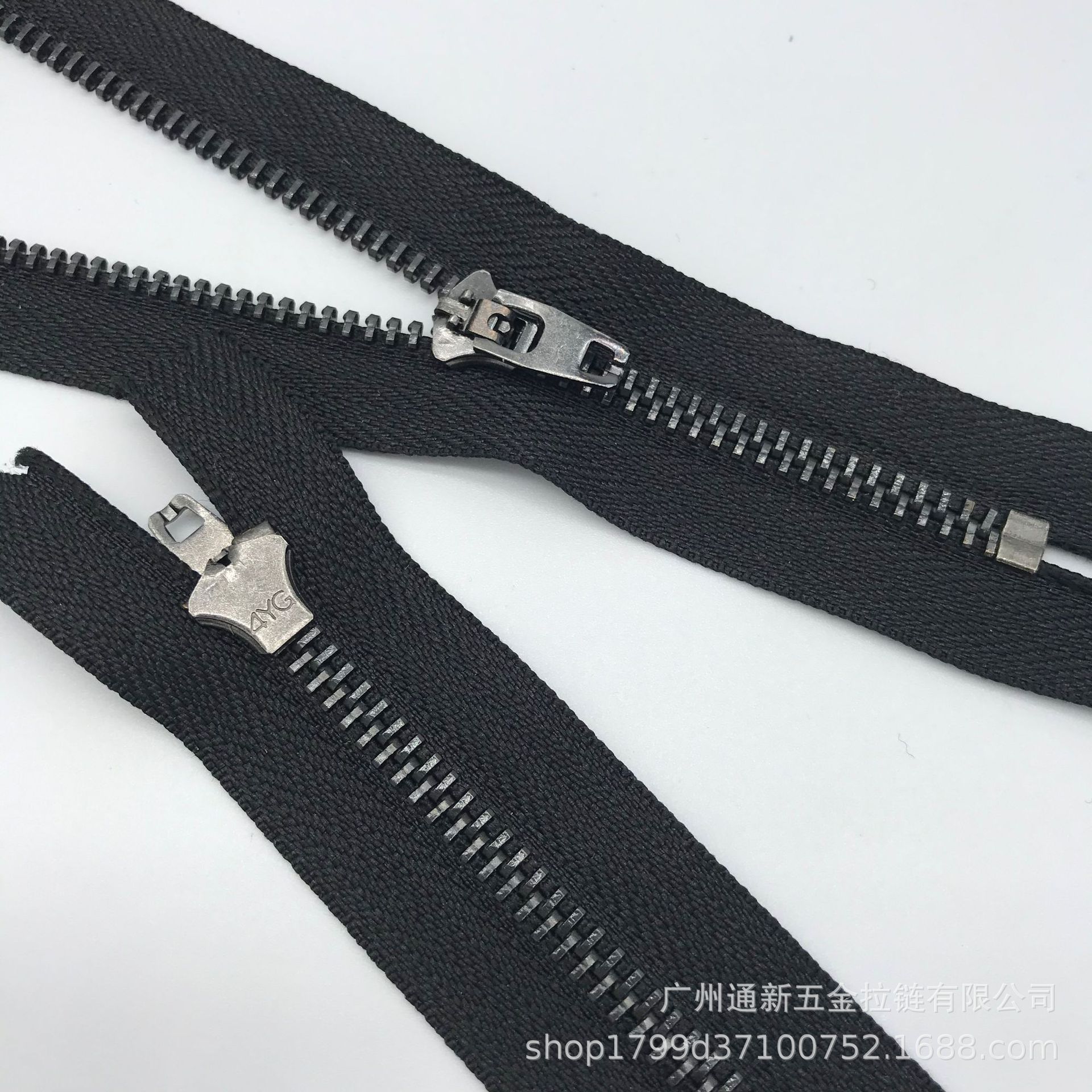 Zipper factory No. 3# and No. 4# metal zippers, closed-tail spring head jeans zippers, bronze tooth band lock front zippers pic 11