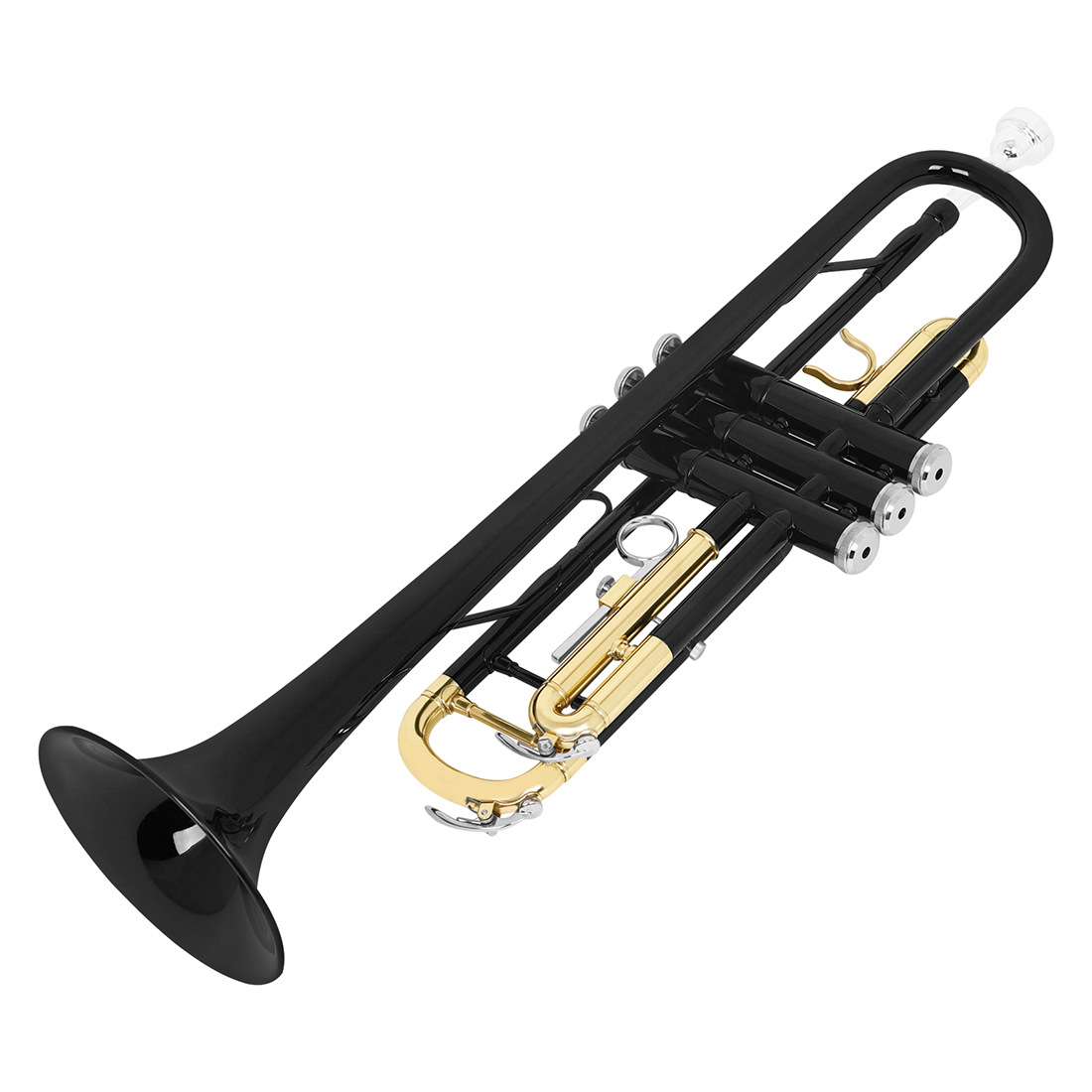 MBAT高档双杆支撑小号降B调黄铜初学成人学生考级西洋管乐器小号详情7