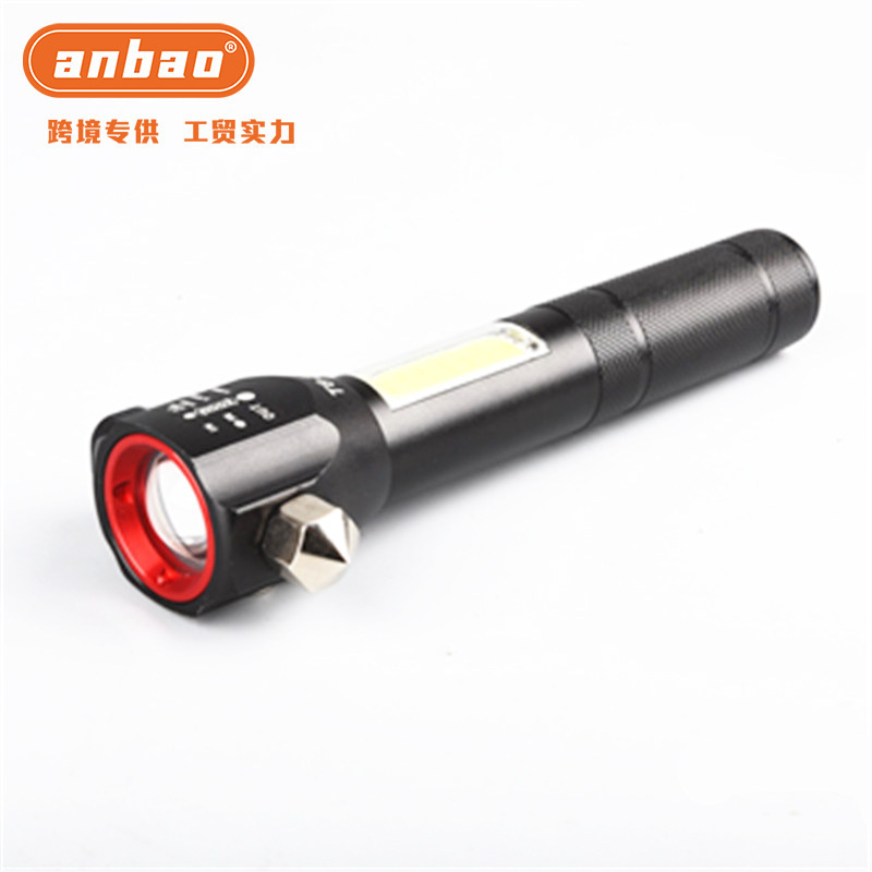 Safety hammer, multi-functional high-intensity flashlight for vehicles, vehicle-mounted window breaker, fire emergency rescue hammer, red light warning pic 3