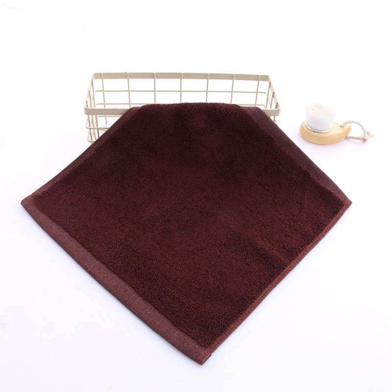 Wholesale pure cotton small square towels 4D kitchen management classification Plain towels thickened absorbent hand towels with digital embroidered LOGO pic 2