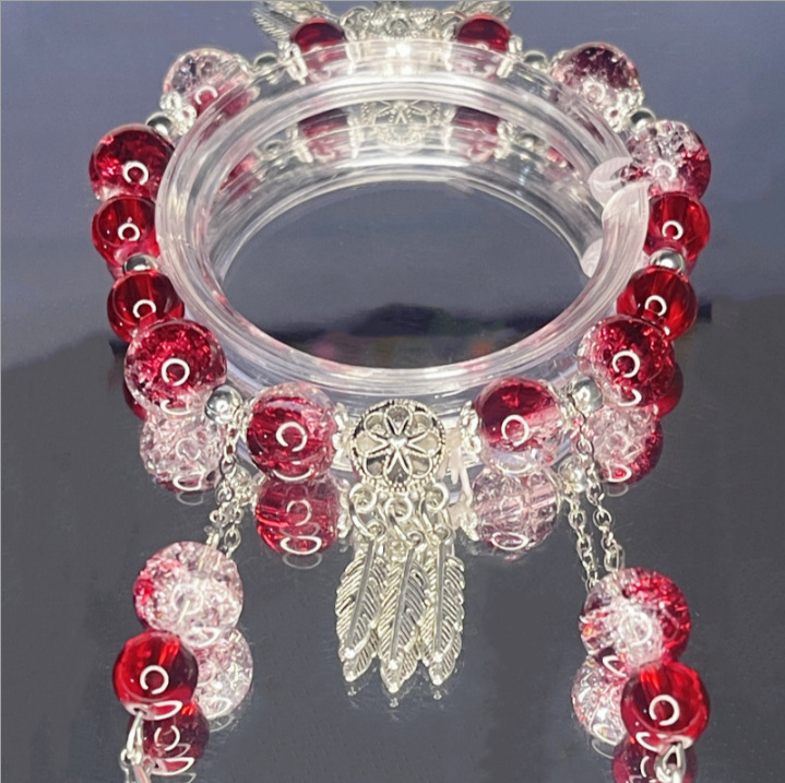 清冷感流苏锁梦蝶影手链设计感渐变爆花珠个性闺蜜配饰生日礼物详情4