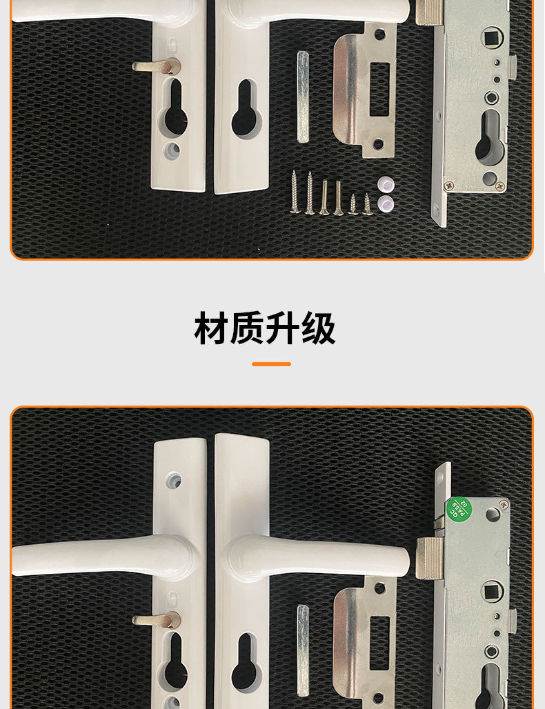 AJ 优质品牌简约现代静音锌合金门锁室内房门把手分体执手锁具出口澳洲款详情4