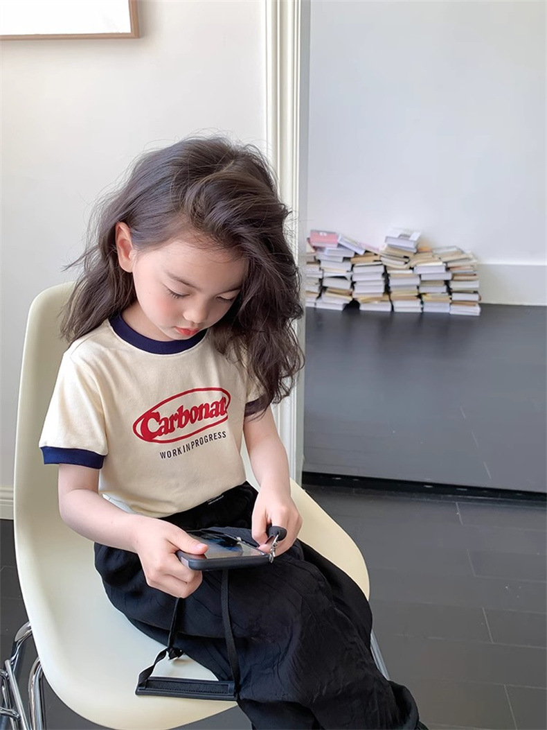 女童夏款短袖T恤女宝宝莫代尔印花卡通童装儿童圆领薄款面膜上衣详情19