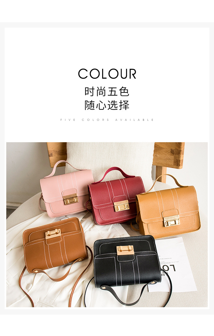 ladies hand bag2021 New Style Sewing Thread Lock Small Square Bag Gift Small Bag one-piece consignment pic 4