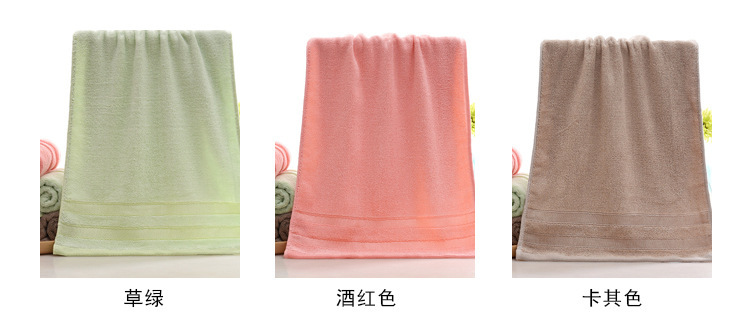 Wholesale of bamboo fiber double-segment towels, thickened household couple face towels, soft and absorbent multi-color towels for hair delivery pic 21