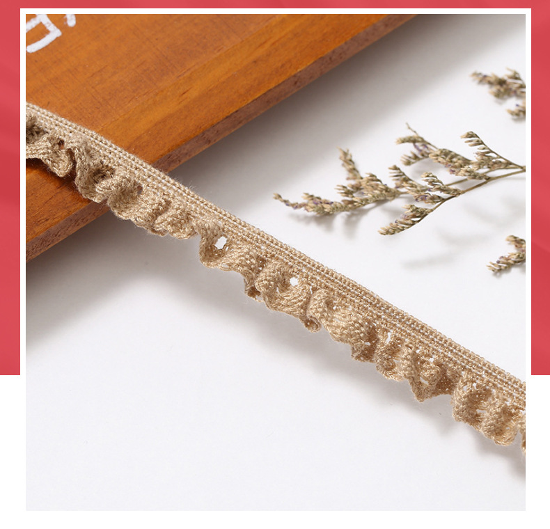 Factory direct supply of elastic lace sofa, curtain lace, diy materials, cotton thread lace, clothing accessories wholesale pic 5