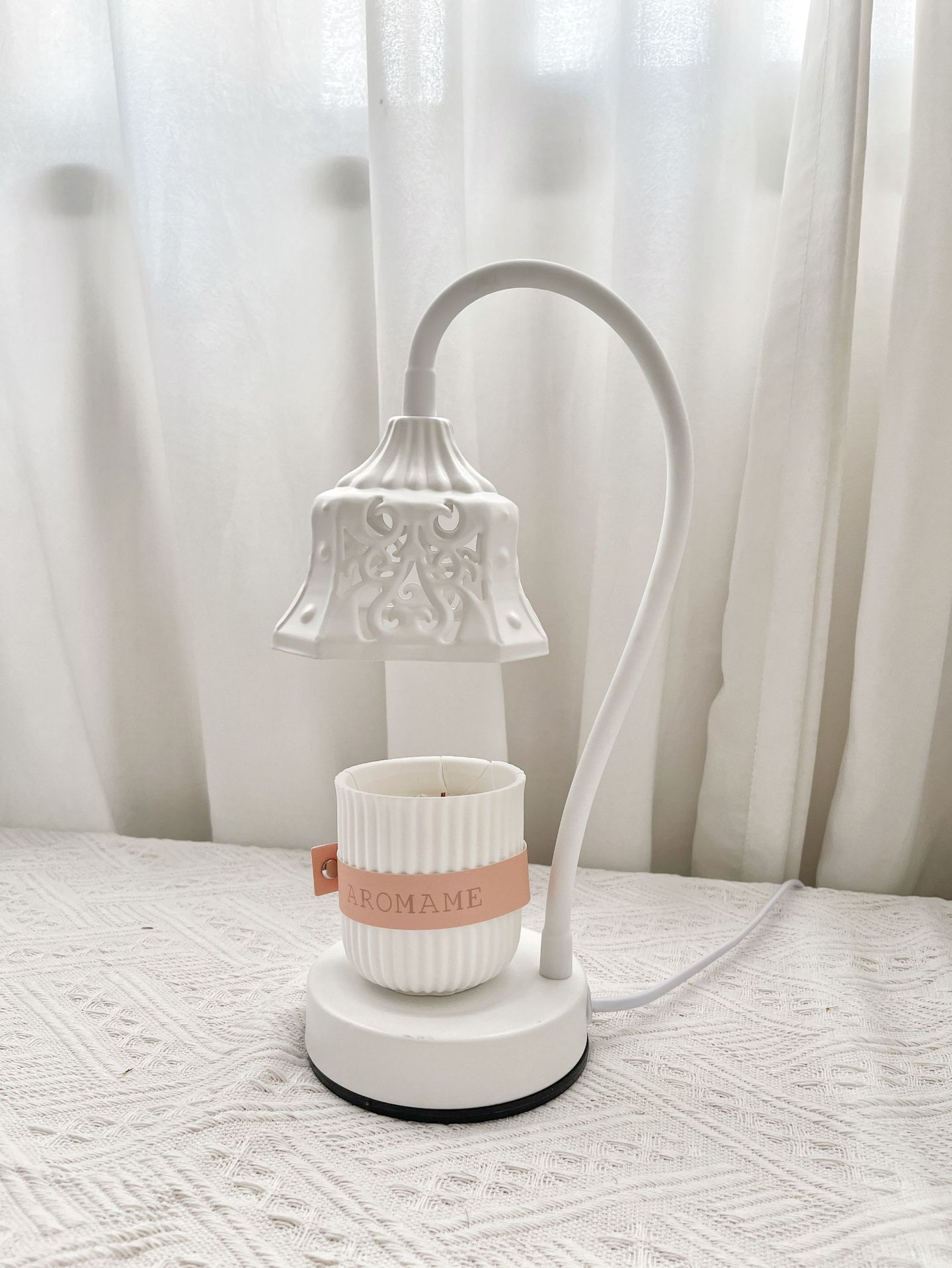 Bedroom bedside lamp, flameless aroma diffuser lamp, atmosphere wax melting lamp, candlestick lamp, melting candle lamp, dimming timer, night light, table lamp pic 6
