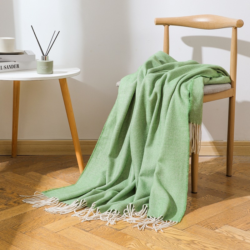 北欧简约梭织毯空调毯民宿酒店样板房床尾毯搭巾搭毯单人沙发毯详情5