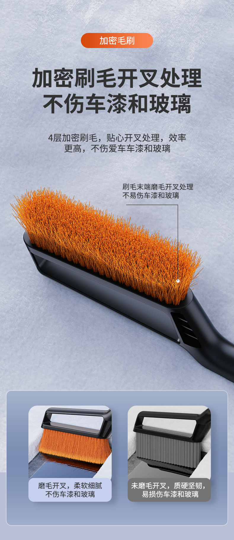 汽车多功能除雪刷可拆卸汽车雪刷汽车除雪铲车载除冰铲详情4