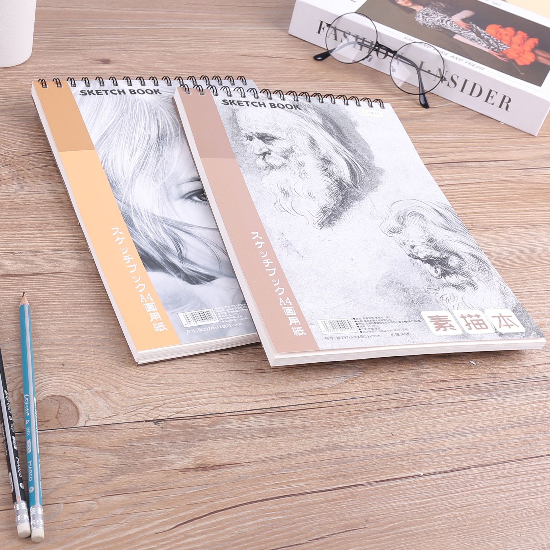 A4加厚素描本美术生画纸专用速写本16k空白图画本手绘彩铅画纸详情9