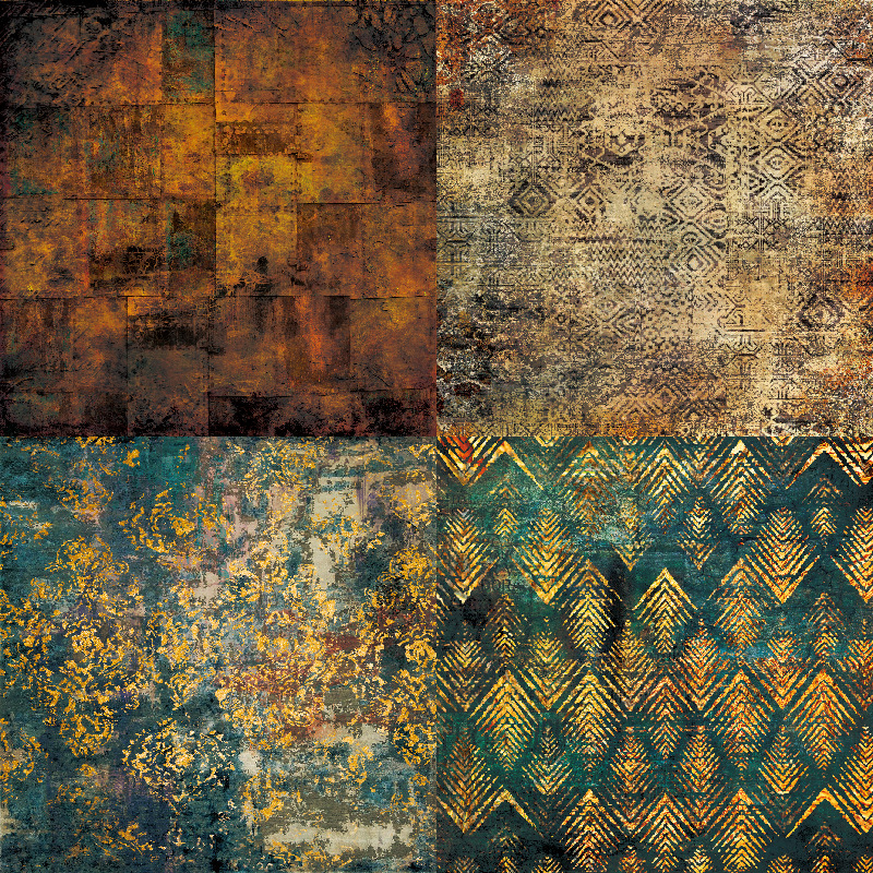 DIY photo album clipping paper planner material paper, retro mottled imitation gold background paper, pattern paper 21006 pic 3