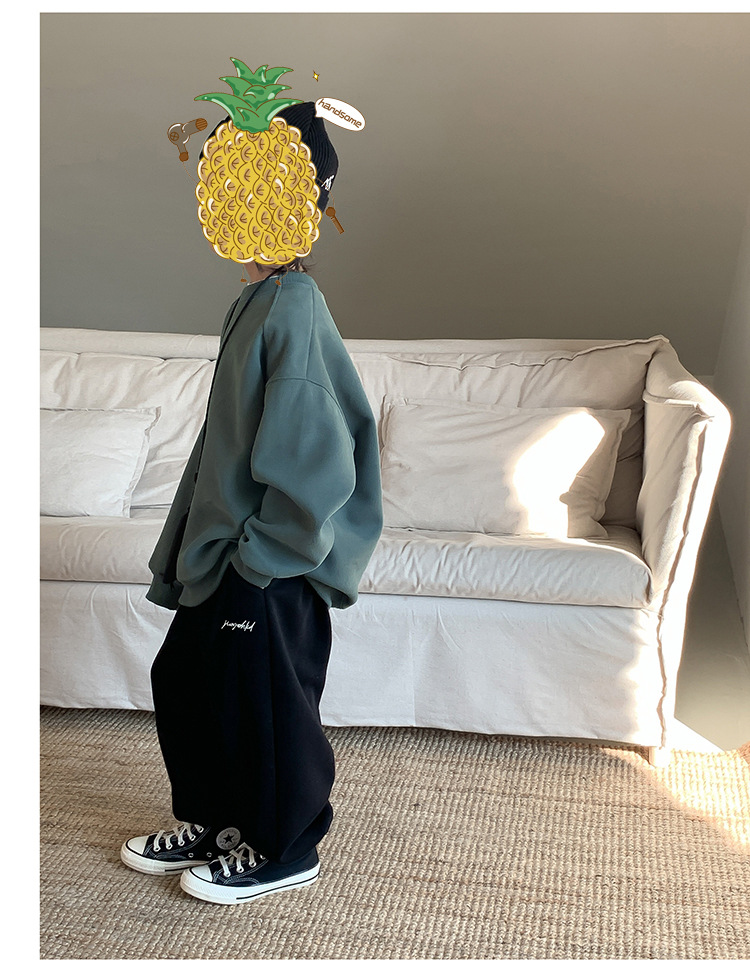 童装2024新款卫衣儿童卫衣男童时髦潮打底衫韩版宝宝上衣男孩宽松详情20