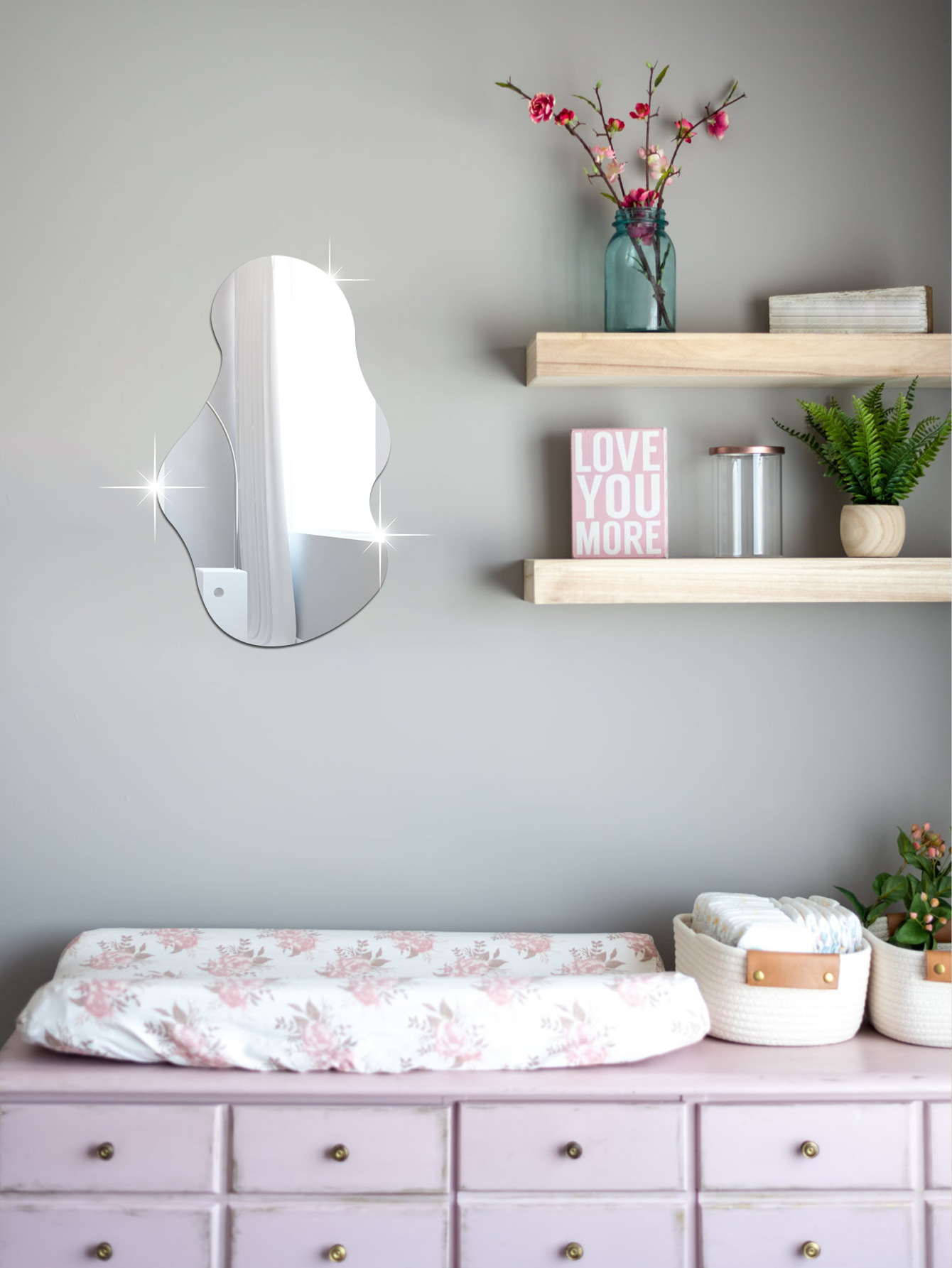 跨境镜面墙贴北欧风墙饰创意儿童房墙上客厅墙面装饰墙面镜面贴详情2