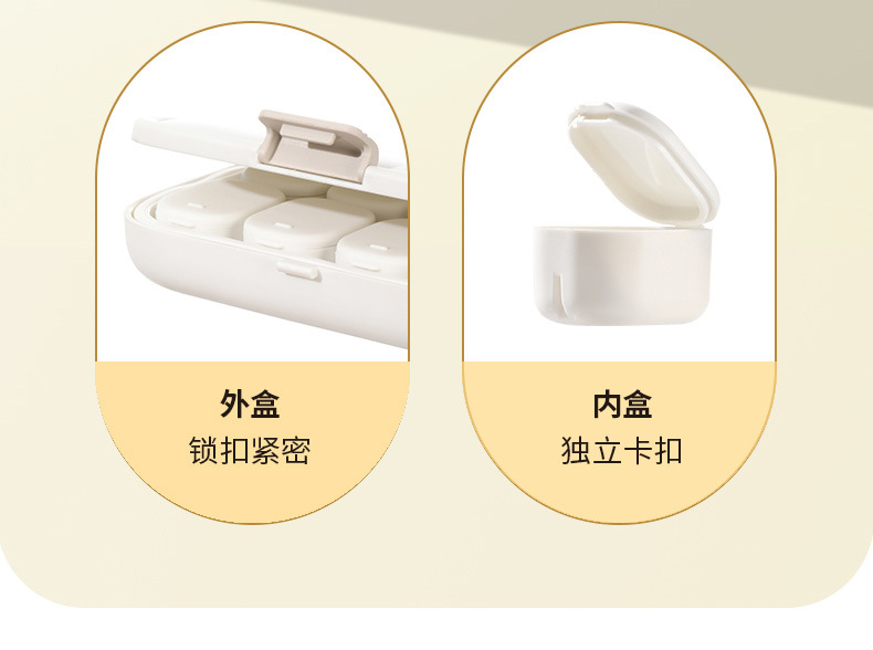 FaSoLa家用药盒分装便携式随身迷你收纳盒大容量7天早中晚药片盒详情7
