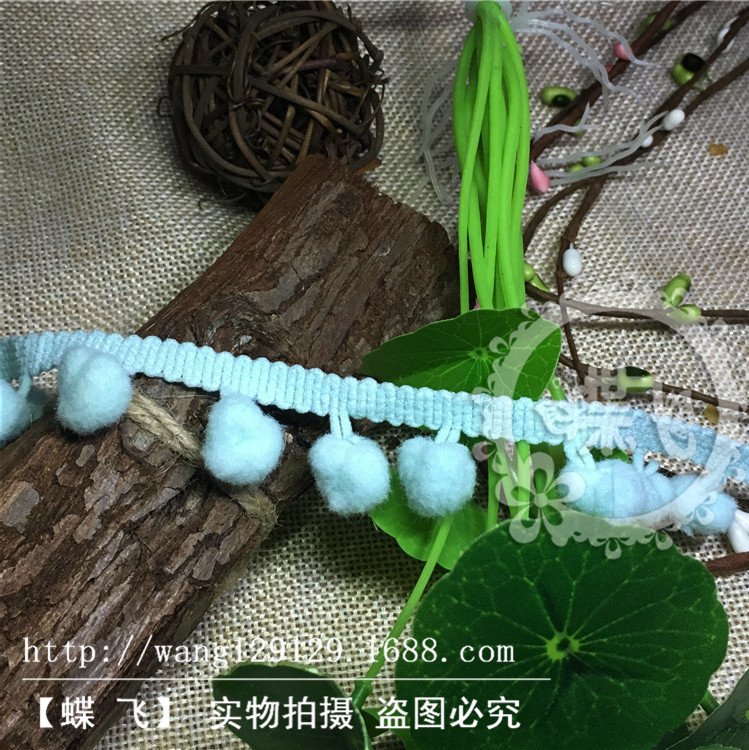 35个色现货供应1.3cm中直角毛球花边服装辅料三角球DIY手工花边辅料毛球详情43