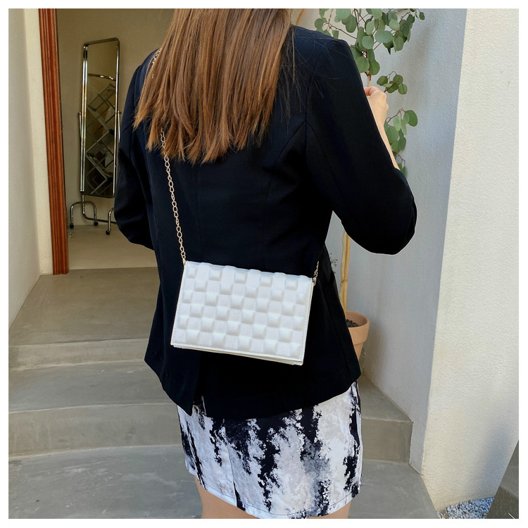 网红手提包包2021新款时尚单肩女包休闲感洋气斜挎简约ins链条包详情23