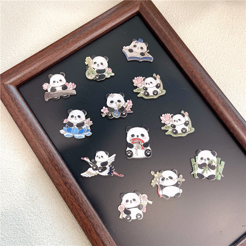 熊猫国潮可爱冰箱贴装饰磁贴送孩子礼物可爱趣味贴饰中国风贴详情6