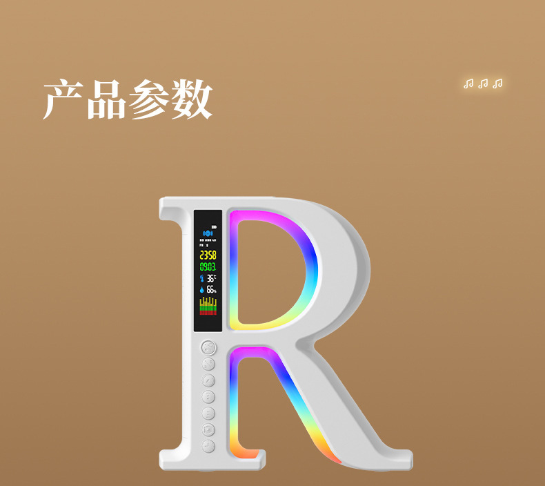 Wholesale of wireless Bluetooth audio equipment manufacturers, ambient lights, office and home decorations, alarm clocks, and multi-functional smart Bluetooth speakers pic 14