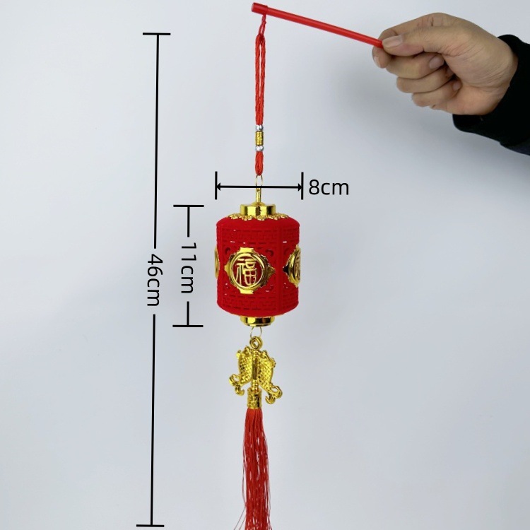 儿童手提灯笼新年led福字喜庆大红色灯笼宝宝手提迷你小灯笼批发详情27