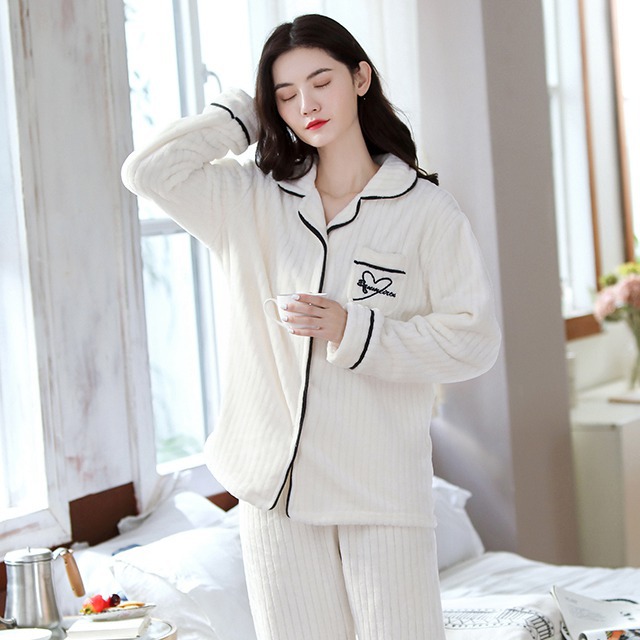 睡衣女珊瑚绒秋冬季学生加厚加绒法兰绒保暖甜美冬季天家居服套装详情14