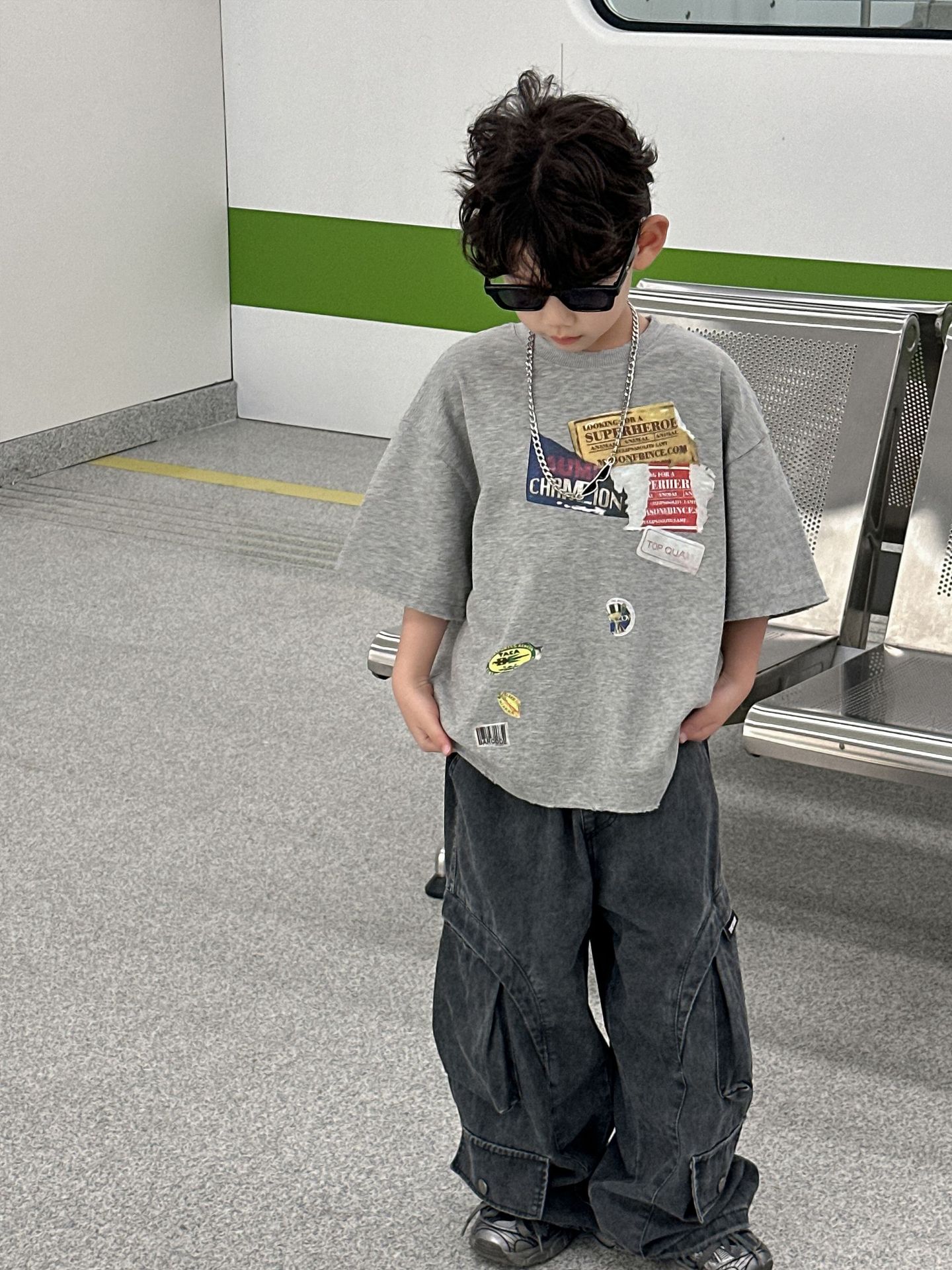 童装儿童纯棉T恤2025夏季新款男童短袖韩版上衣百搭中小童夏装潮t详情10