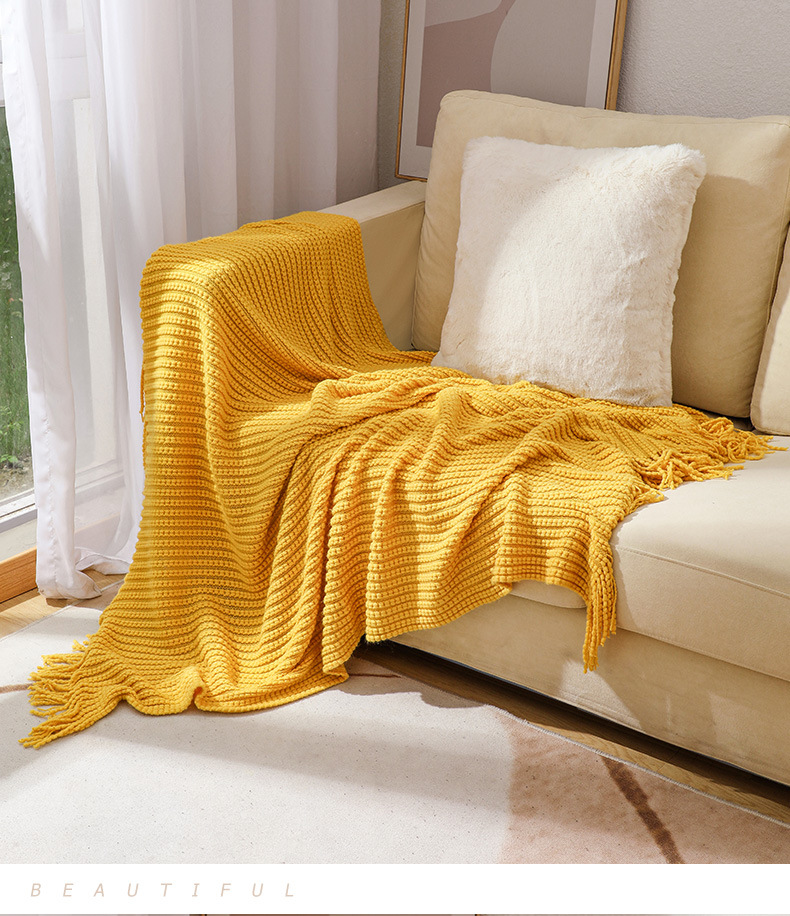 Sofa blanket, cover blanket, office nap air conditioning blanket, bean blanket, knitted blanket, Bohemian nap blanket, bed end blanket pic 10