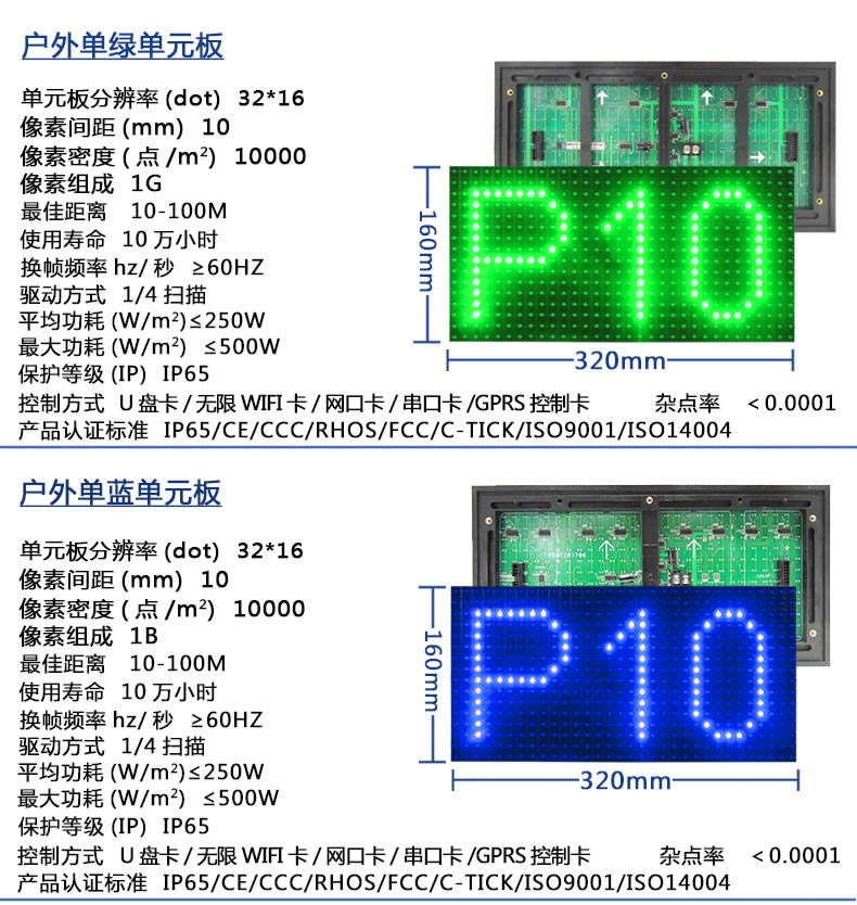 P10 single red surface mount waterproof high-brightness V706 plug-in light 802 16188 unit board led display module pic 24