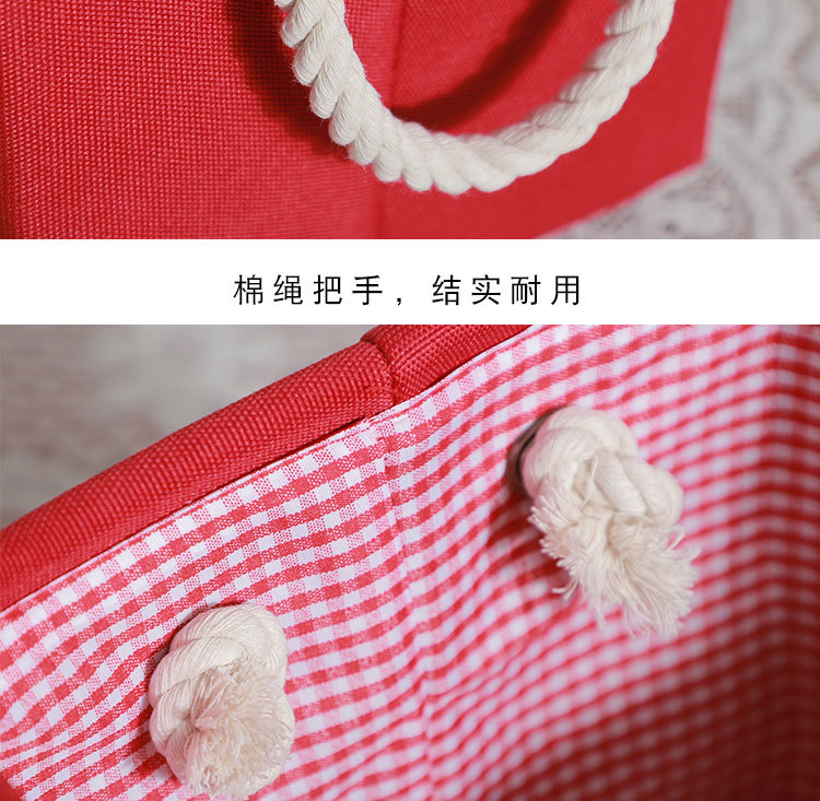 Household storage basket, fabric dust-proof organizing bag, underwear and underpants, clothes sorting, student small cloth bag storage basket pic 4