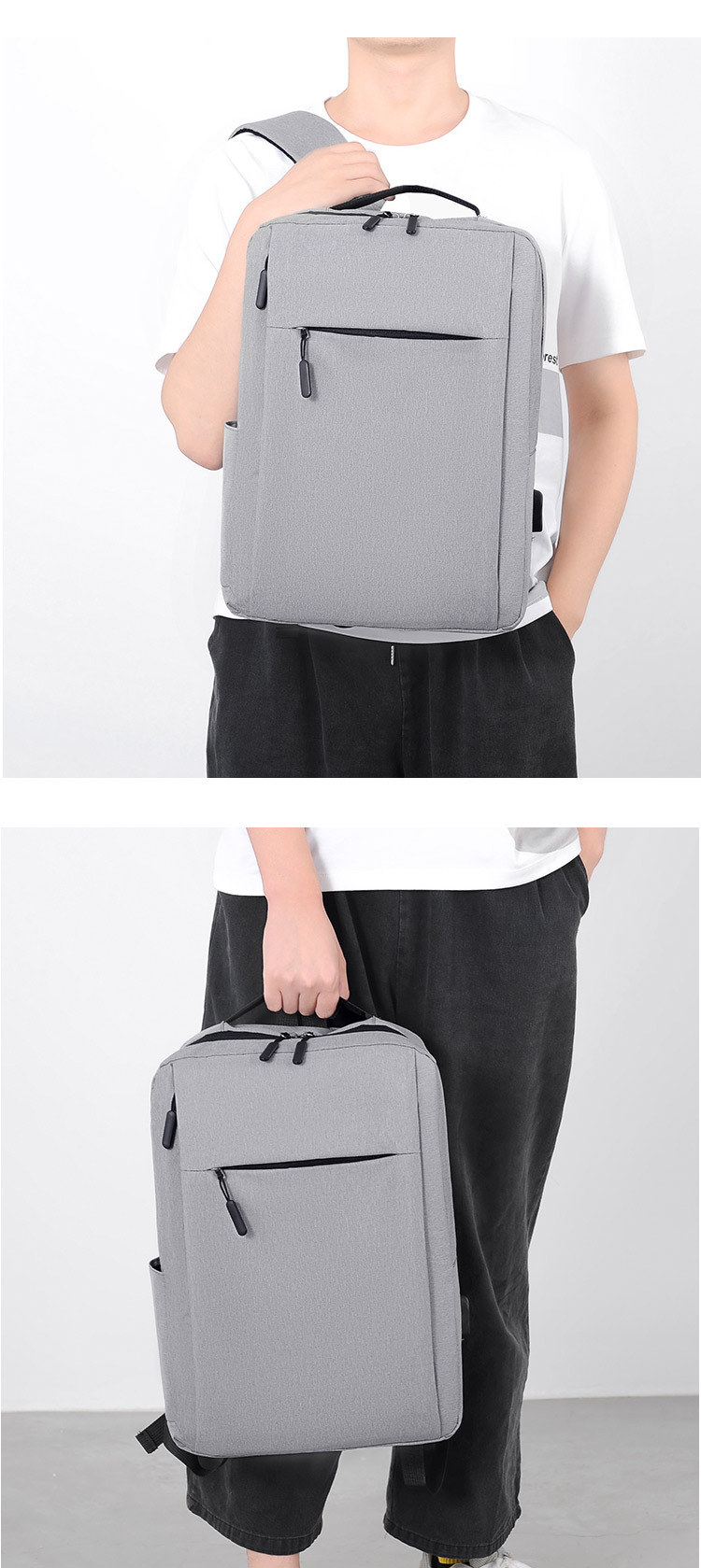 Backpack wholesale: Male high school computer bags, female sports canvas business backpacks, middle school shoulder backpacks pic 21