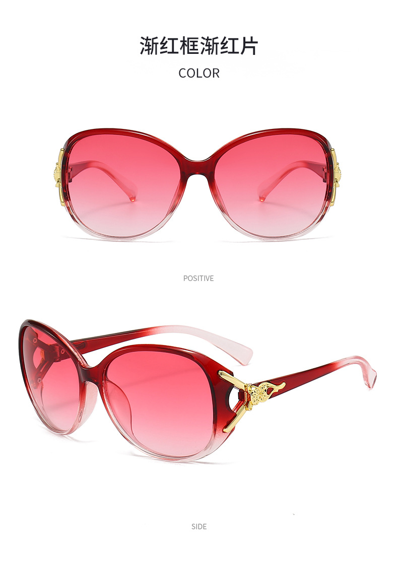 盛夏太阳镜女2023新款防紫外线大脸显瘦高级墨镜女感狐狸头JC-5详情11