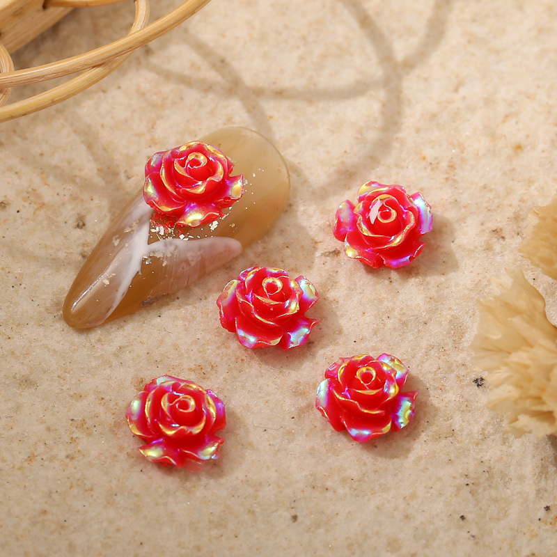 爆款美甲山茶花幻彩金色立体中国风炫彩珍珠漆摩卡小雏菊树脂饰品详情9
