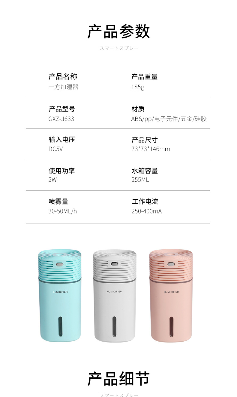 Creative new products: Yifang Humidifier, USB Mini Car Humidifier, Color Ambient Night Light, Desktop Humidifier pic 13