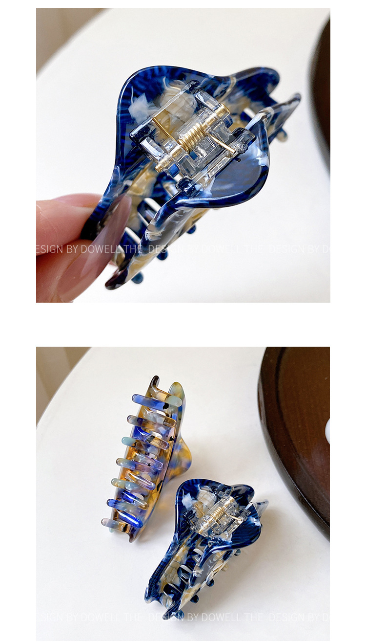 Dowei Accessories, Korean medium-sized acetate hair clip, back of the head, acetate shark clip, high-end semi-tied hair accessory pic 11