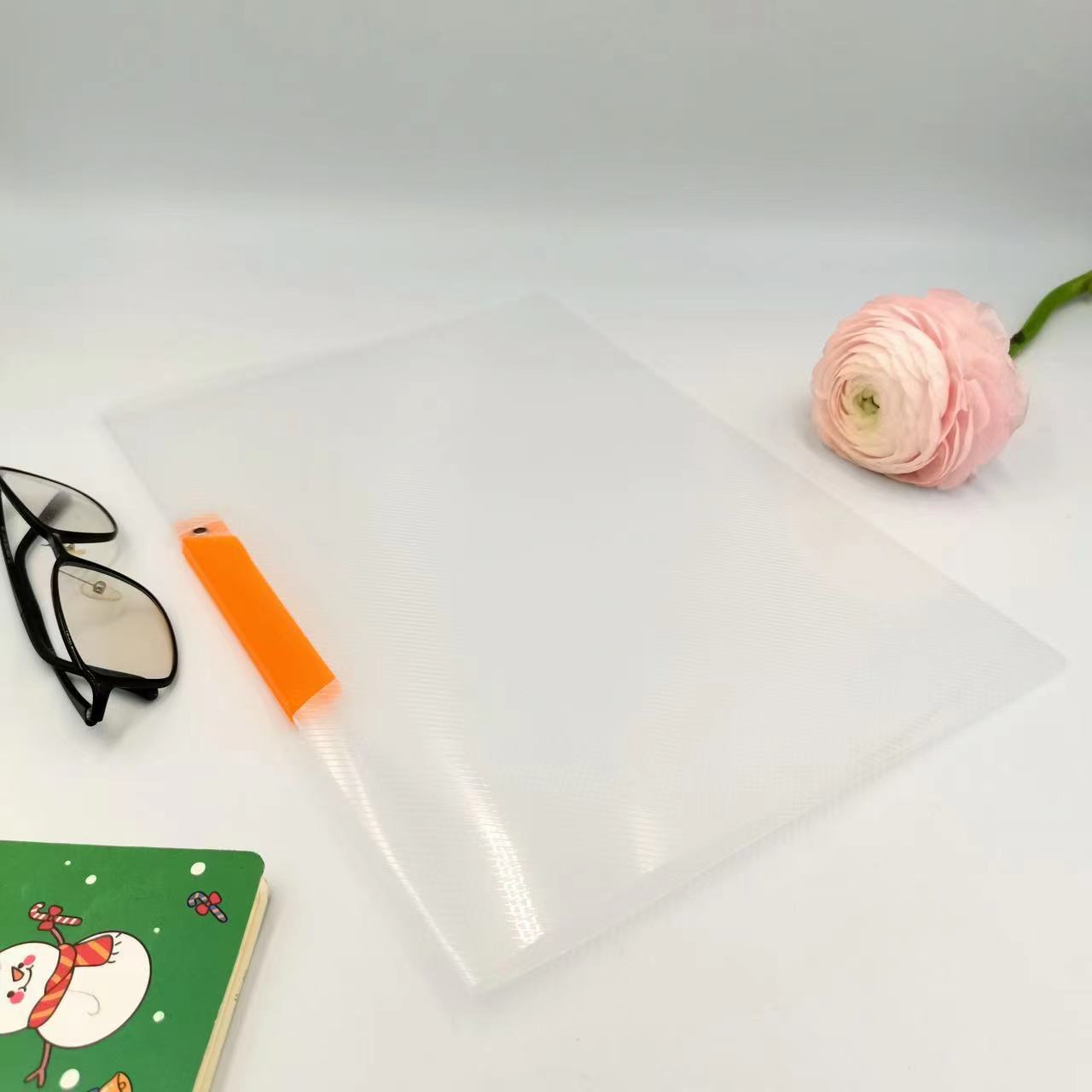 A4 Rotating clip, Morandi water drop pull rod clip, thickened pull rod clip, large-capacity student storage office folder pic 4