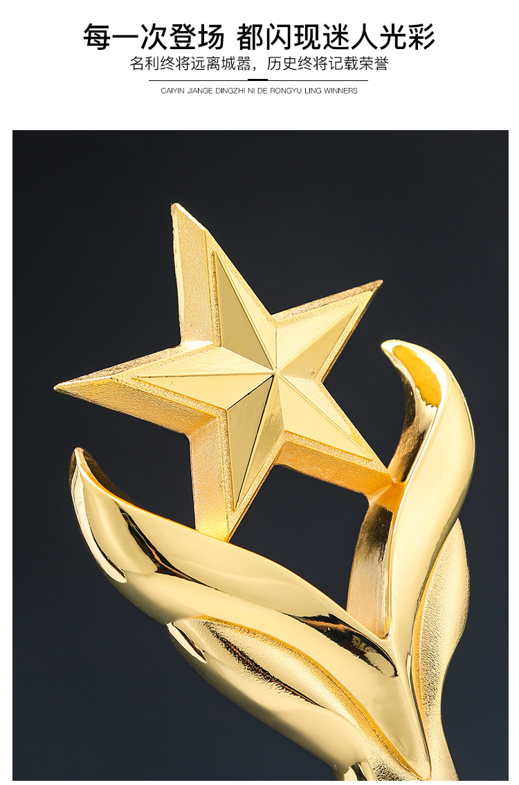 Customized creative crystal trophies, metal and solid wood trophies, student and outstanding employee annual meeting honor award gifts, Xiangyu Crystal pic 6