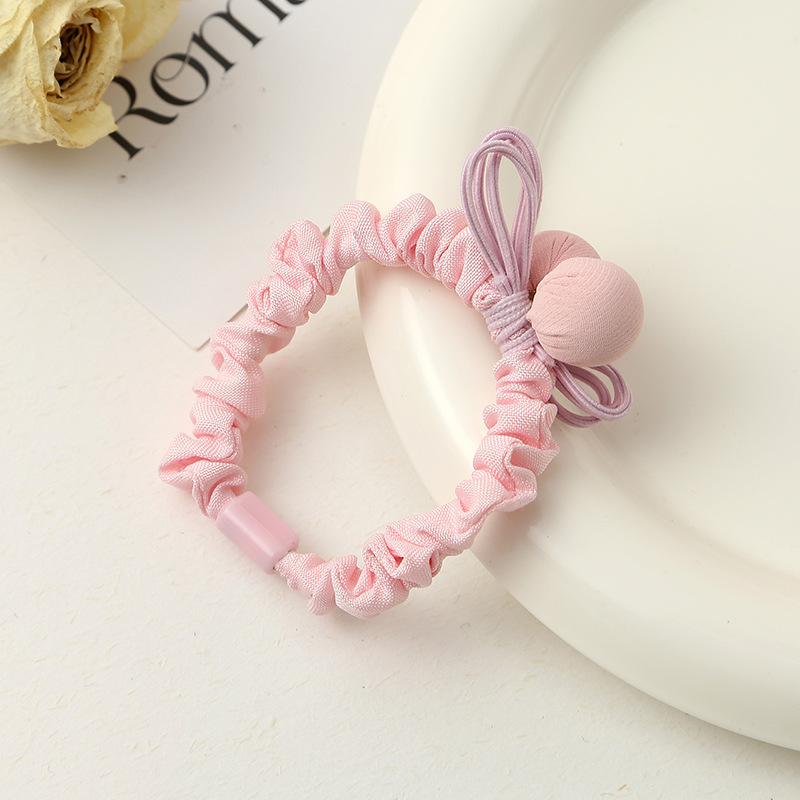 Sweet cream-style small intestine circle, ins style, high-elasticity and durable leather band hair tie, updo hair, ponytail hair tie wholesale pic 7