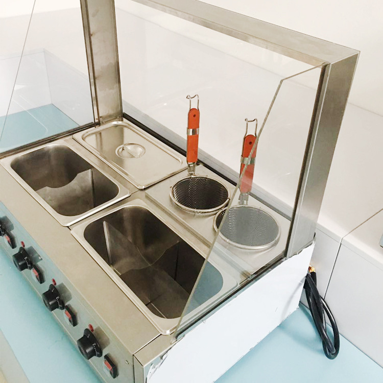 Qianmai Oden Machine EH-800 with glass cover, convenience store electric noodle cooker, commercial spicy hot pot skewer machine pic 25