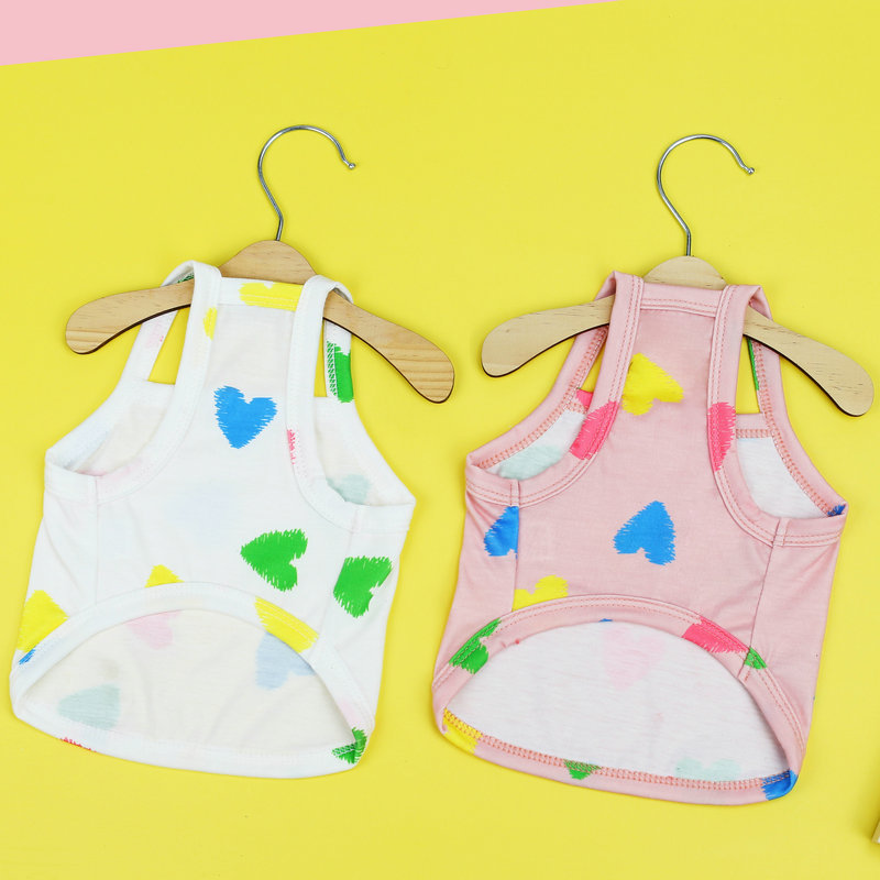 2023新款爱心背心 狗狗衣服 泰迪法斗专用 柔软有弹性棉面布 春夏季宠物服 毛绒玩具赠品详情8