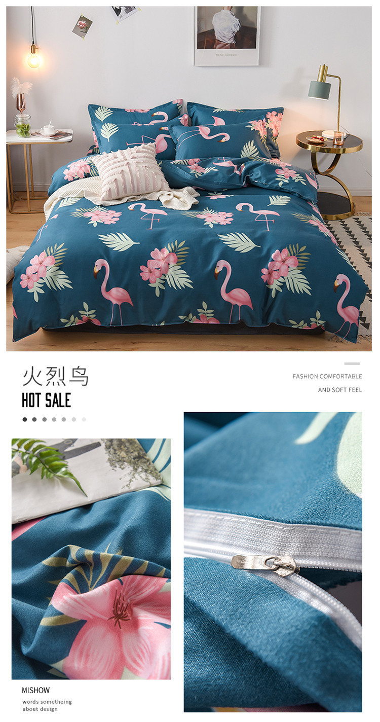 Wholesale of new all-cotton four-piece sets, frosted thickened pure cotton bed sheets, bed covers, three-piece sets, gifts, and bedding on consignment pic 42